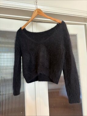 Cashmere Black Women's Sweater - Soft Lightweight Knit